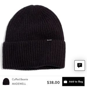 Madewell Black Beanie - New with Tag